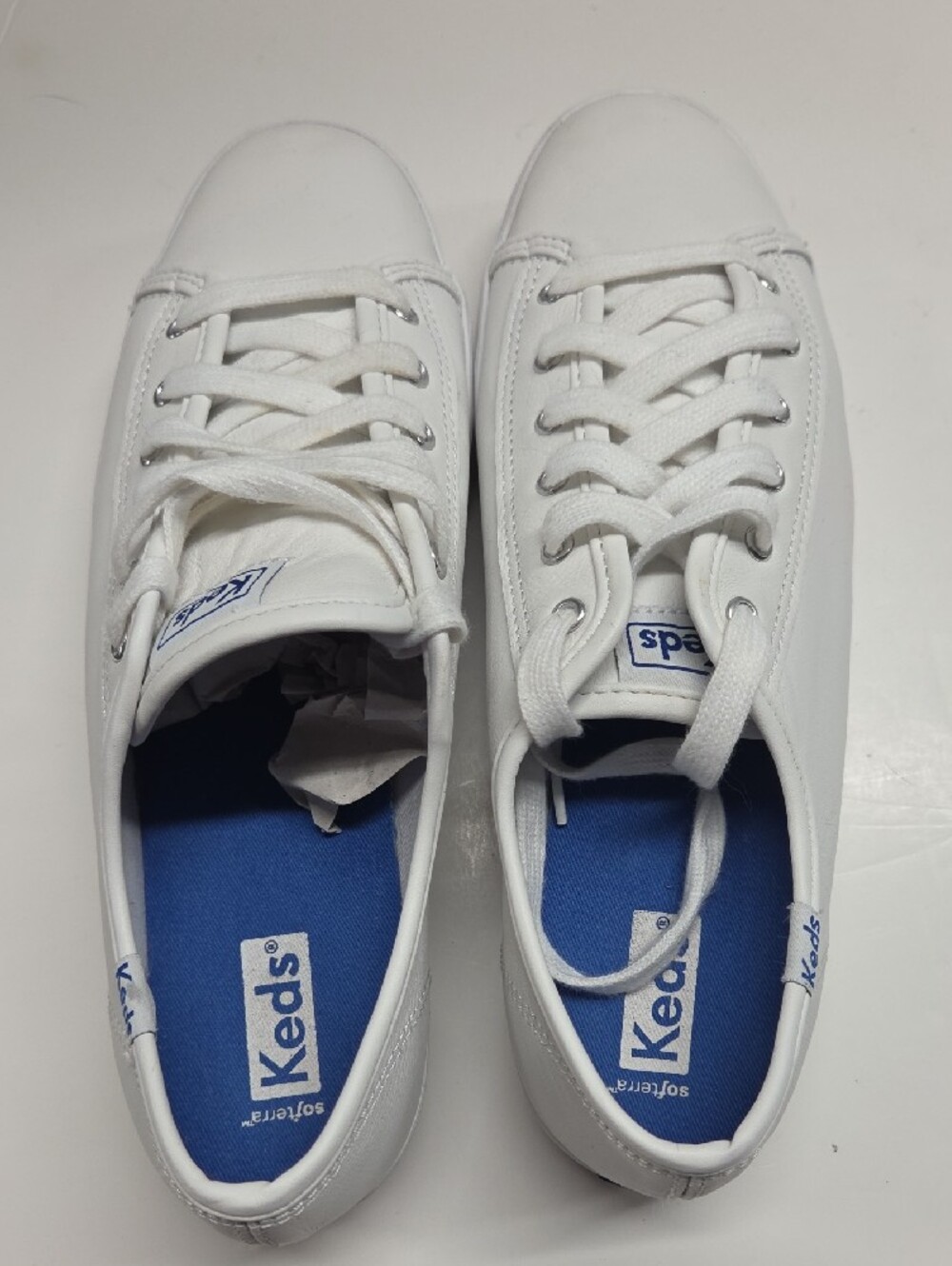 Keds Womens White Low-Top Leather Sneakers Size 8.5 - Picture 8 of 8